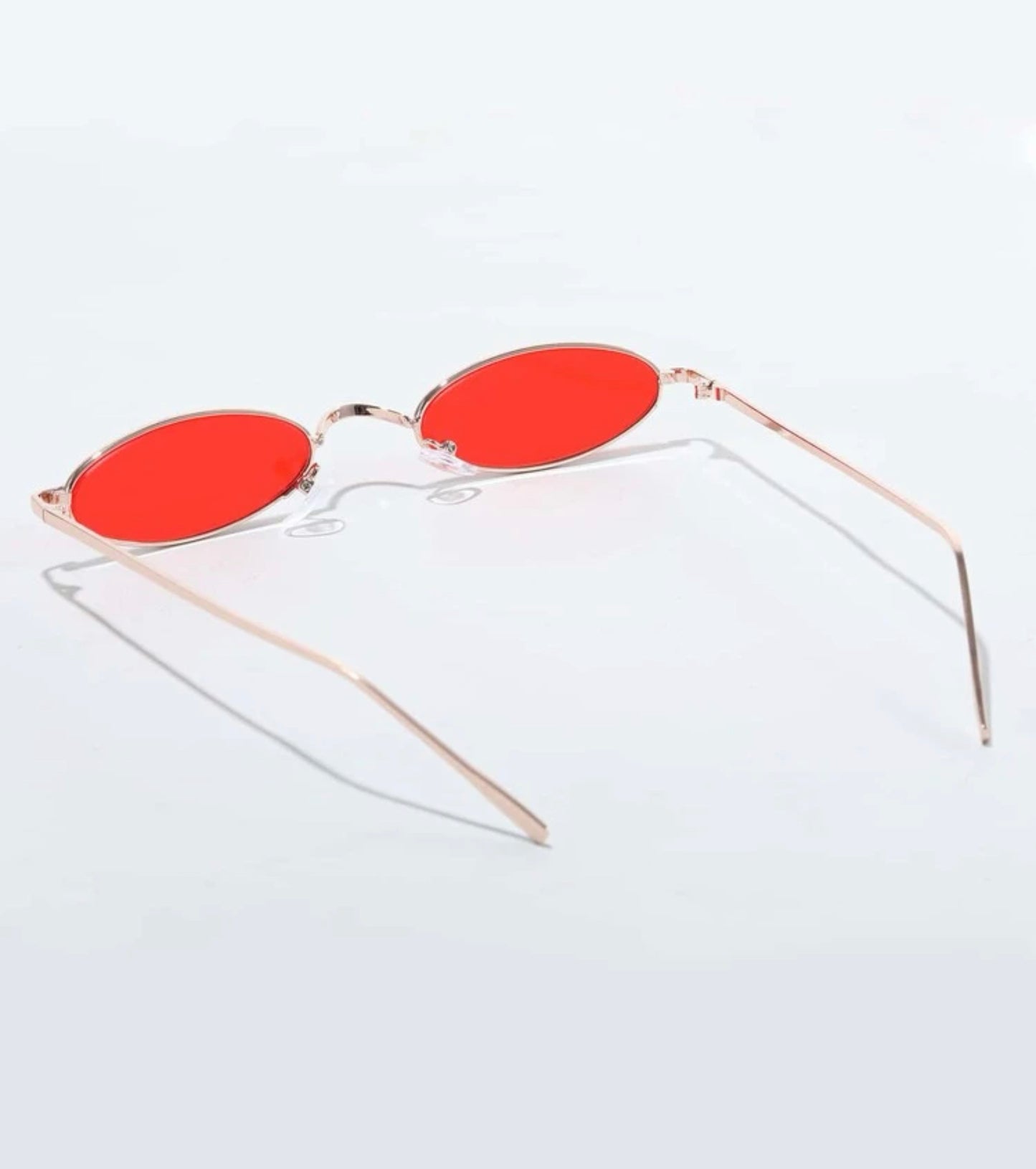 Red Oval frame Sunglasses