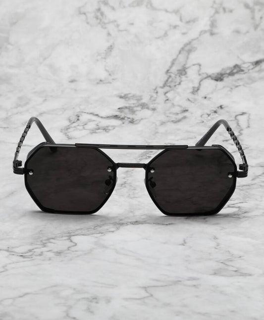 Chain Geometric Frame Sunglasses