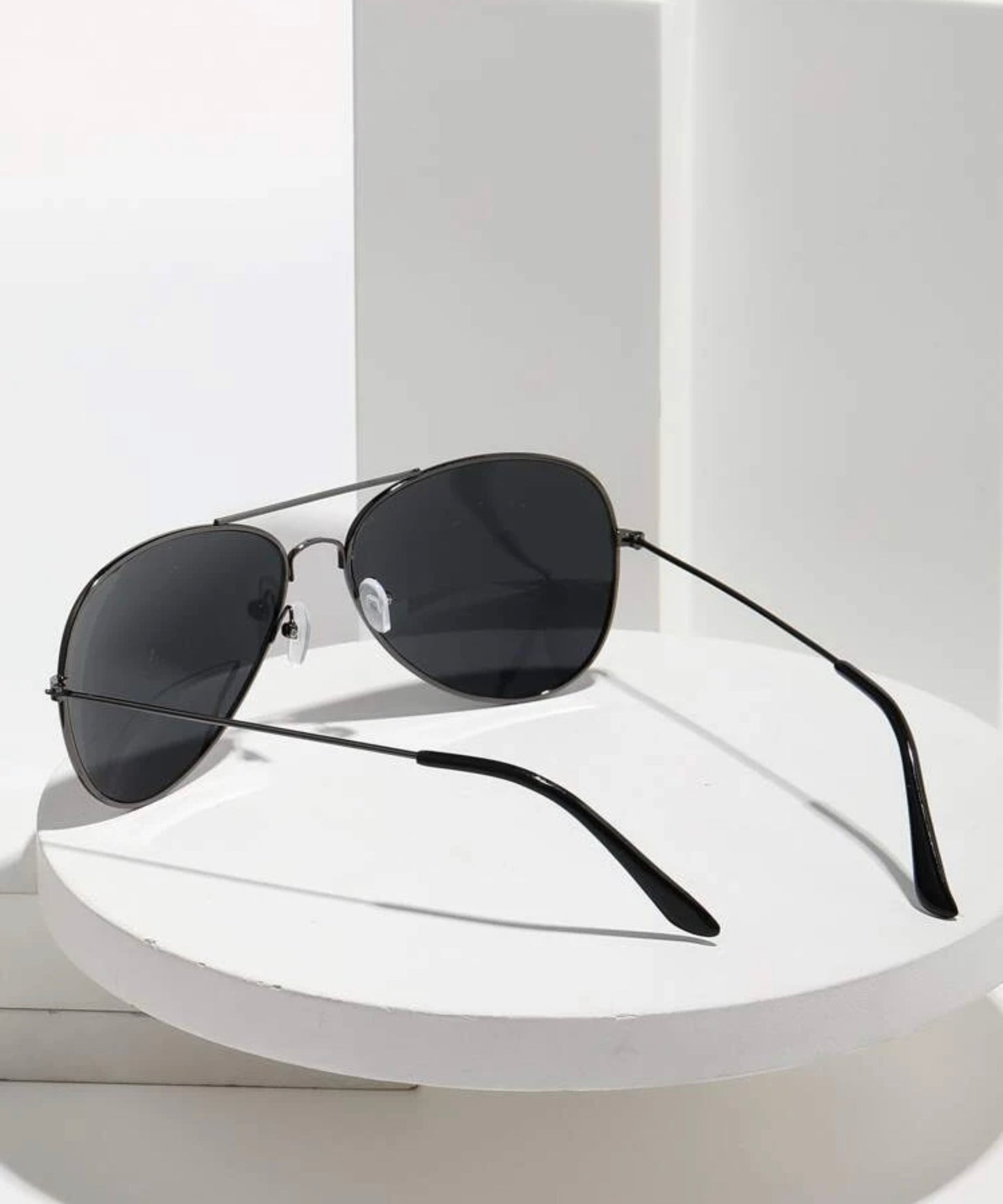 Dark Grey Aviator Fashion Sunglasses
