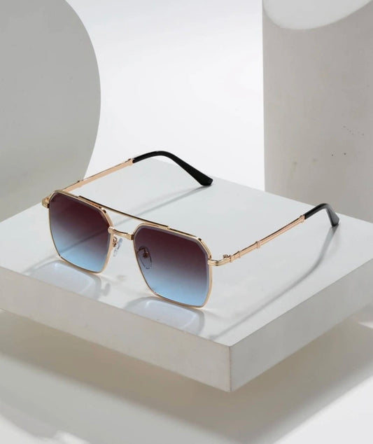 Ombre Metal Rimmed Sunglasses