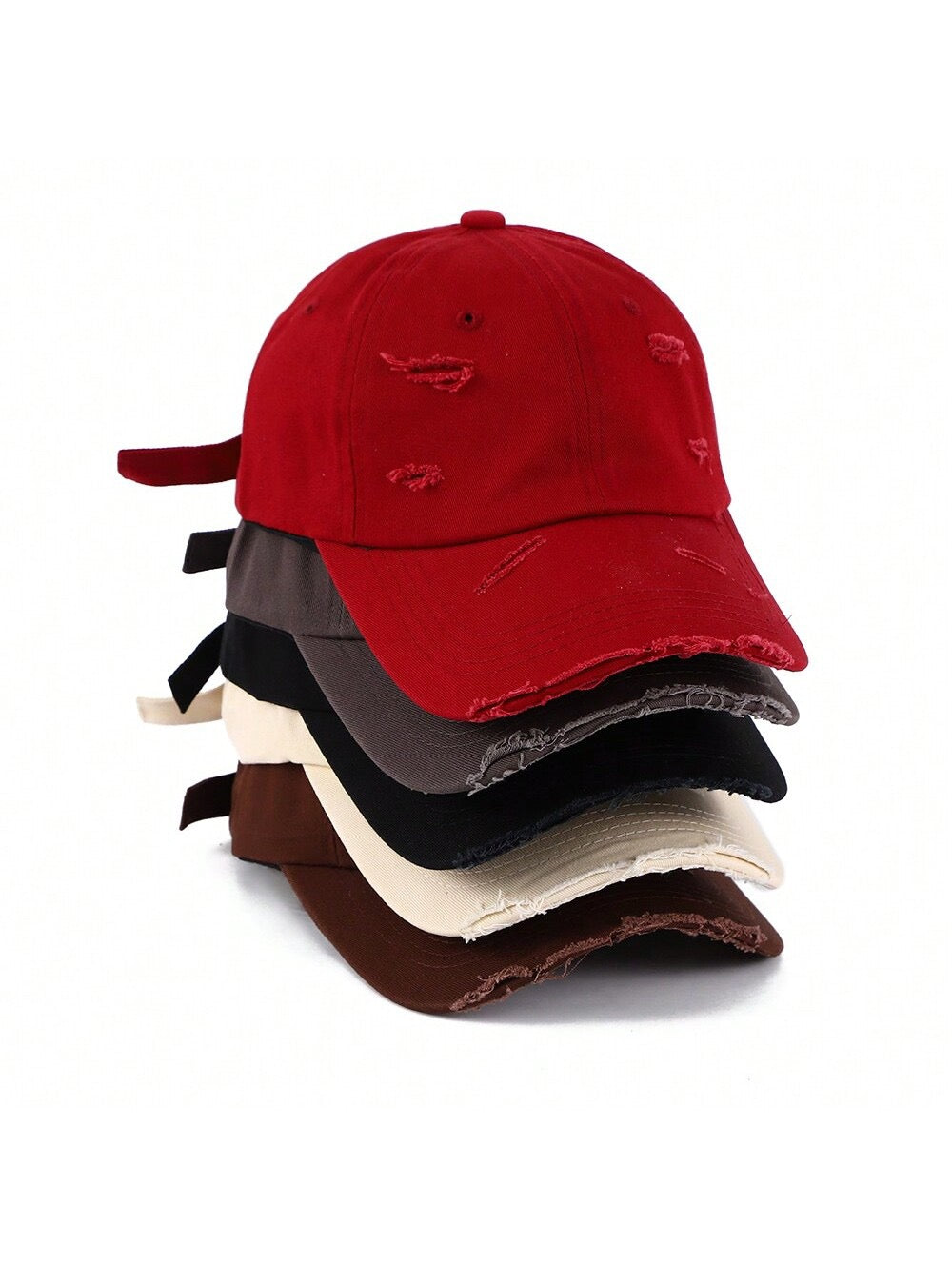 Beige Distressed Cap