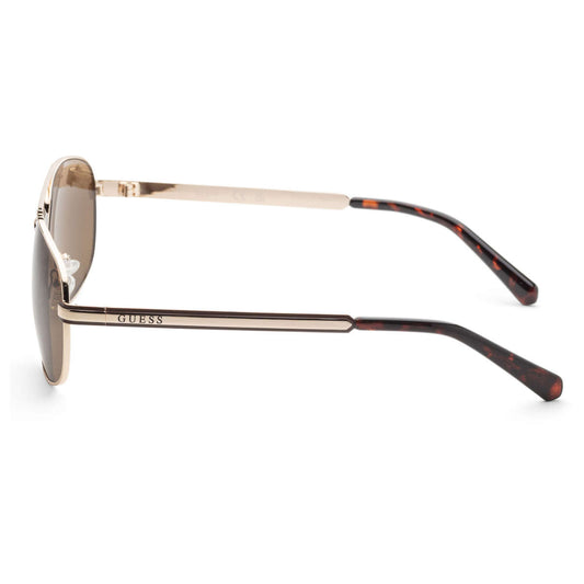 Guess Men’s Brown and Gold Sunglasses