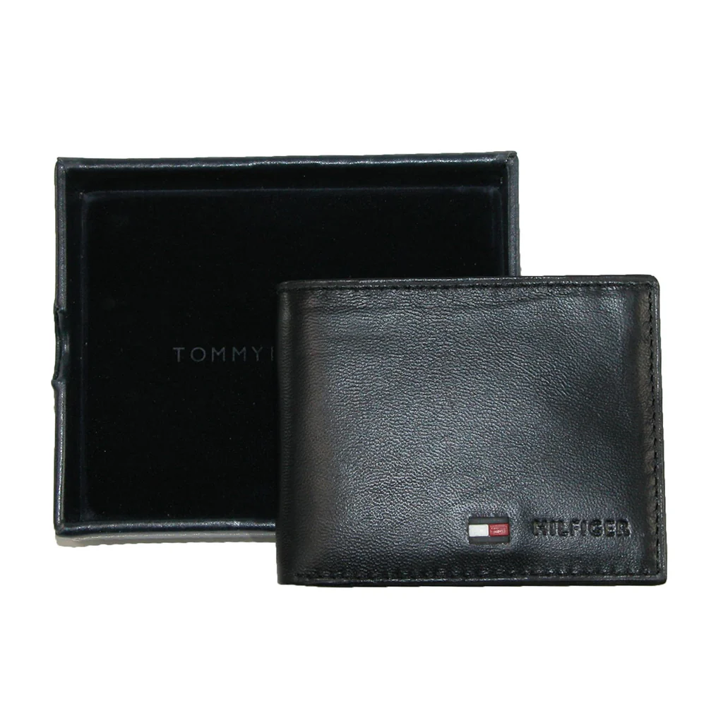 Tommy Hilfiger Men's Leather Stockton Bifold Coin Wallet
