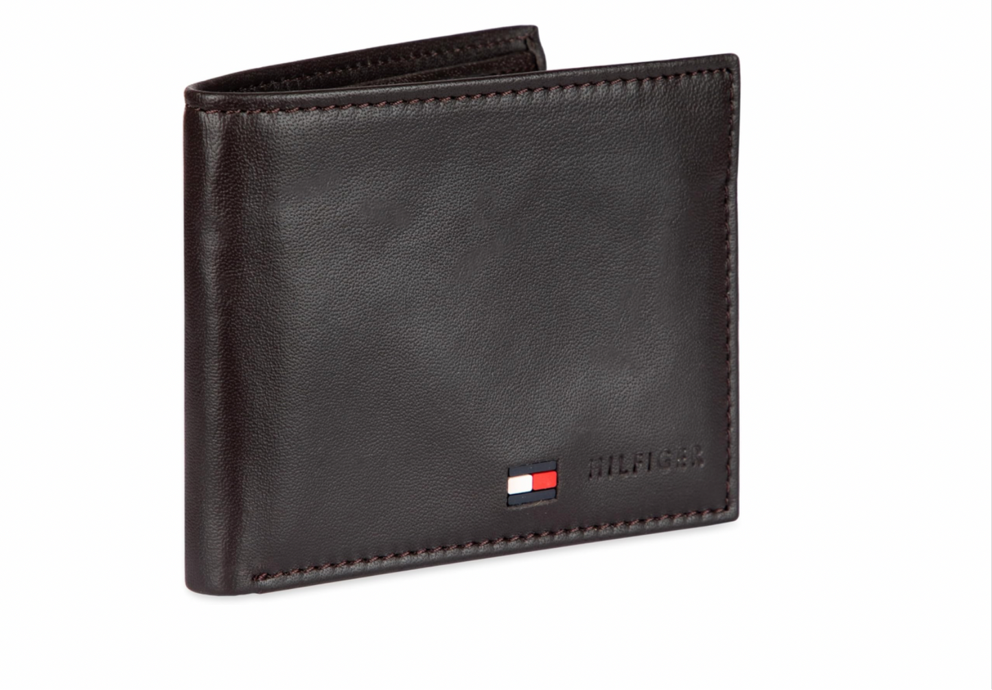 Tommy Hilfiger Slim Bifold Dark Brown Leather Wallet