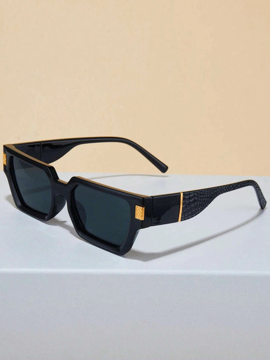 Black Geometric Frame Fashion Sunglasses