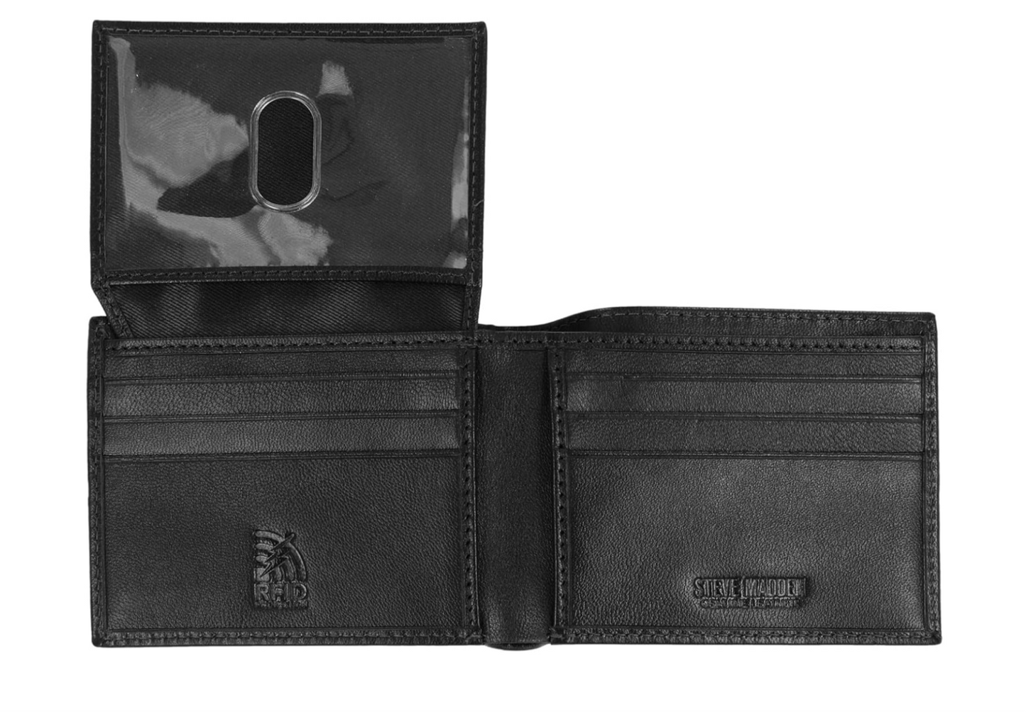 Steve Madden Black (Glove) Slim Leather Wallet