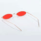 Red Oval frame Sunglasses