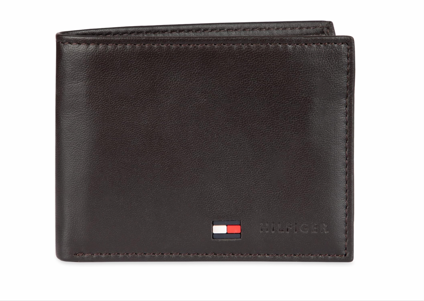 Tommy Hilfiger Slim Bifold Dark Brown Leather Wallet