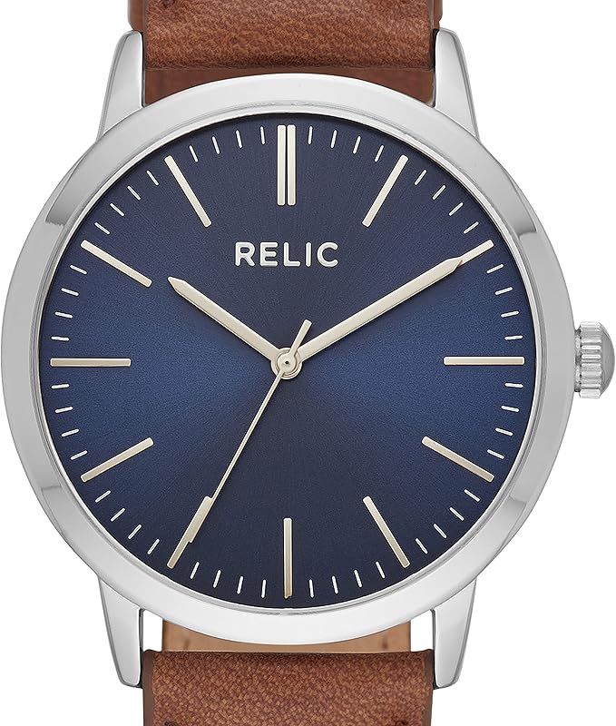 Relic by Fossil Silver/Brown Watch