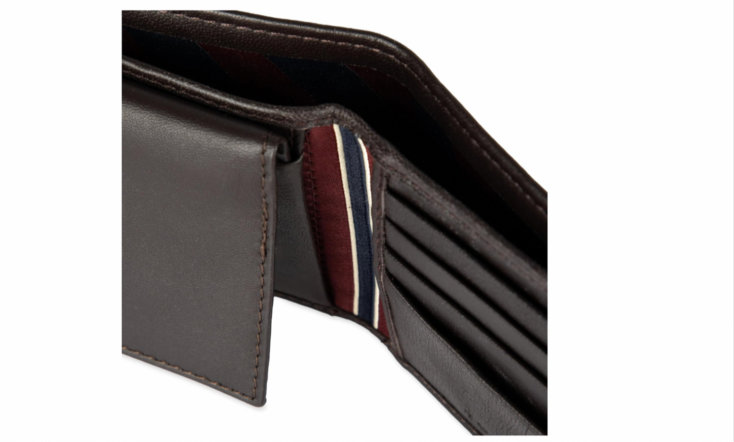 Tommy Hilfiger Slim Bifold Dark Brown Leather Wallet