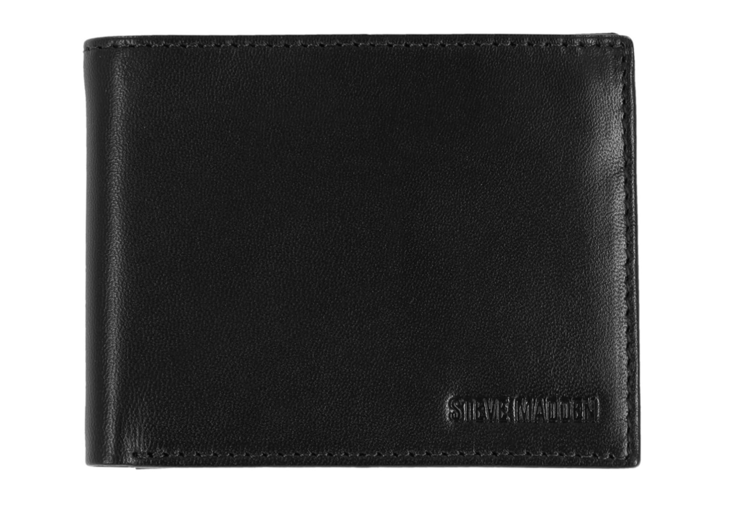 Steve Madden Black (Glove) Slim Leather Wallet