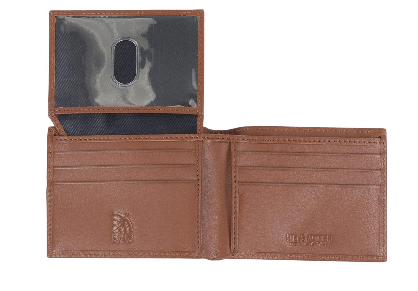 Steve Madden Cognac Slim Leather Wallet