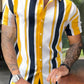 Yellow and Navy Stripe Shirt