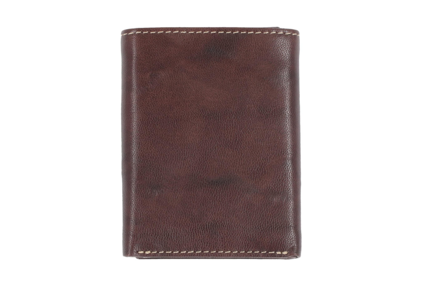 Steve Madden Brown RFID Trifold Wallet with Id Window