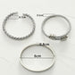 3pc Stainless Steel Silver Band Set