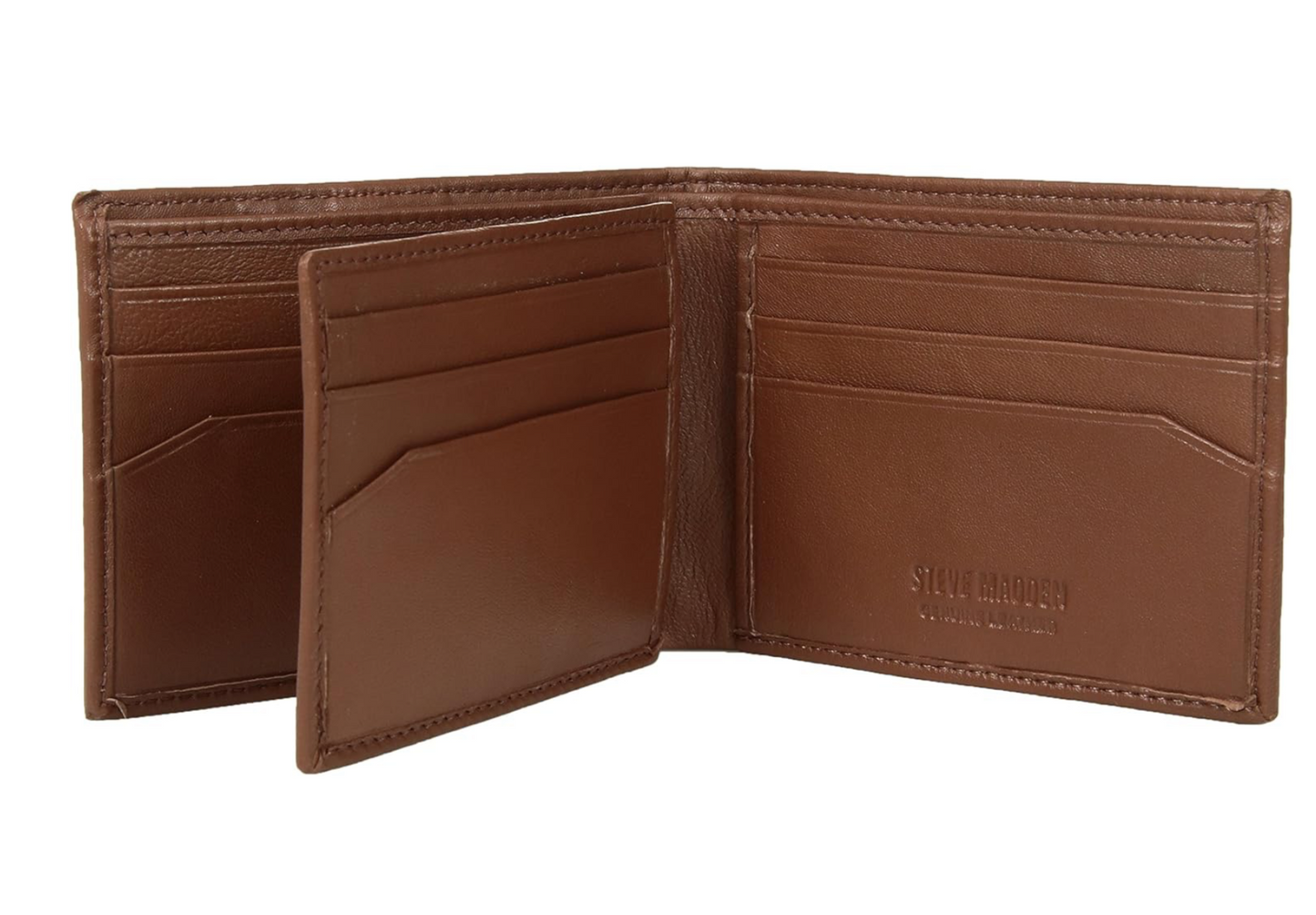 Steve Madden Cognac Slim Leather Wallet