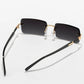 Black & Gold Rimless Sunglasses