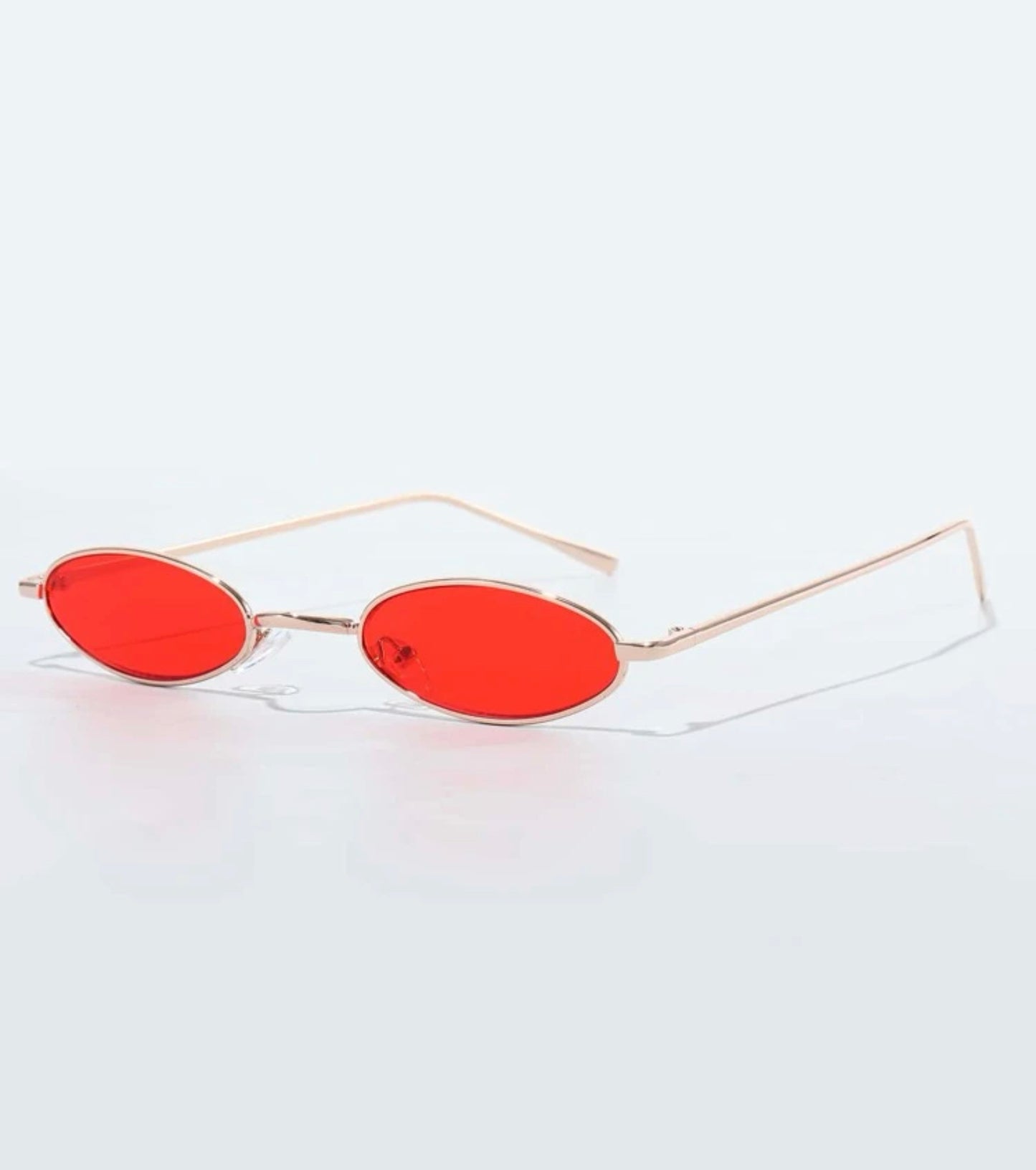 Red Oval frame Sunglasses