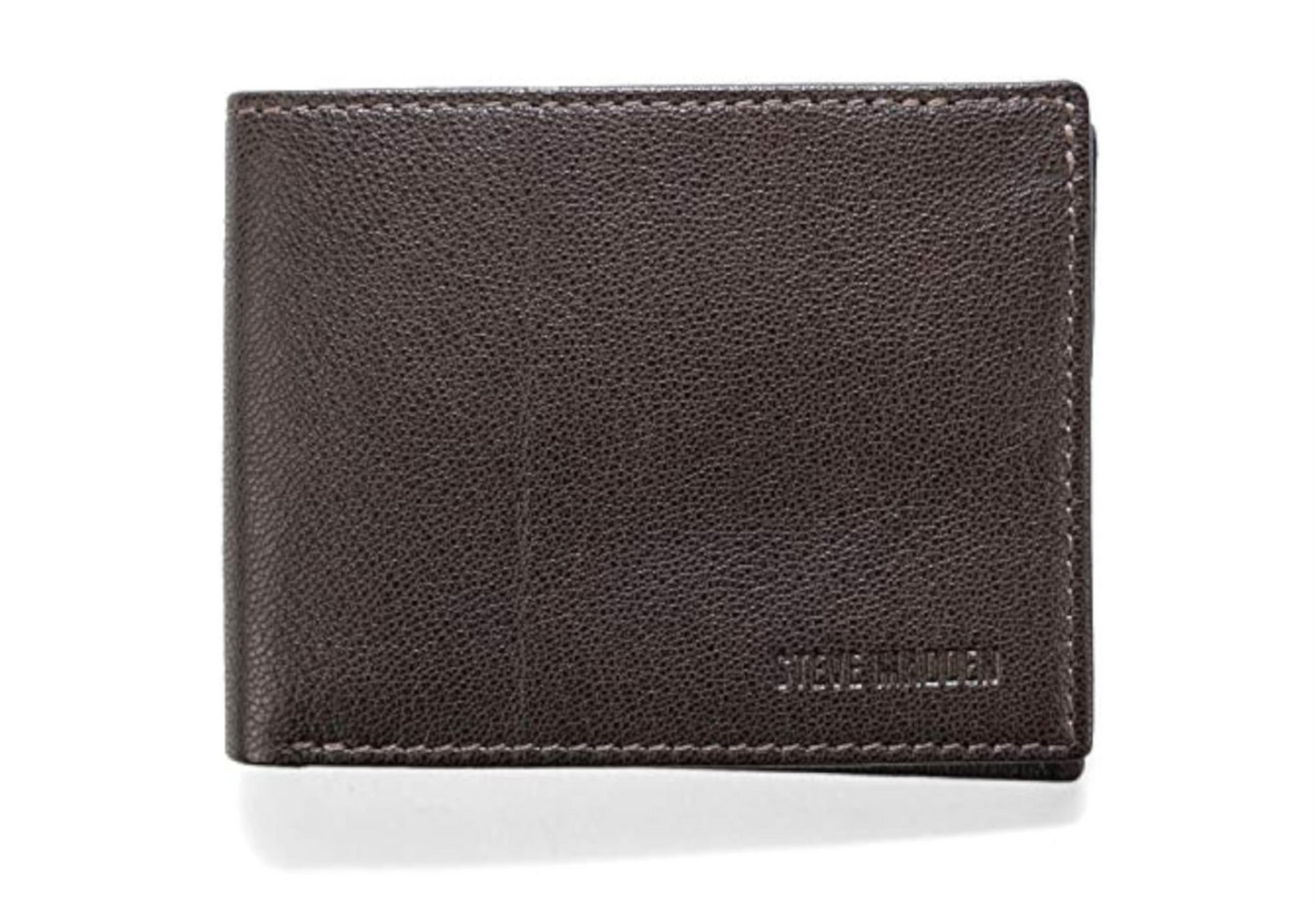 Steve Madden Dark Brown Slim Leather Wallet