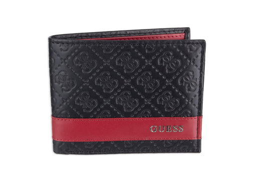 Guess Slim Bifold Black/Red Wallet