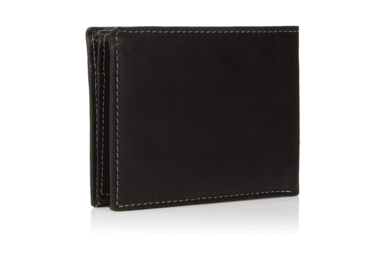Steve Madden Men's Black Slim Leather Wallet