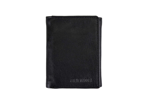 Steve Madden Black RFID Trifold Wallet with Id Window