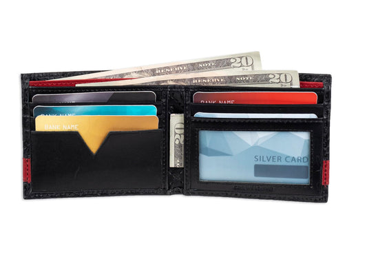 Guess Slim Bifold Black/Red Wallet