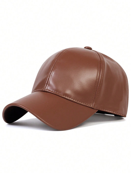 PU Leather Casual Cap