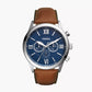 Fossil Chronograph Brown Leather Watch