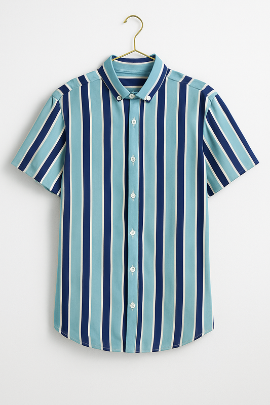 Blue Stripe Slim Shirt