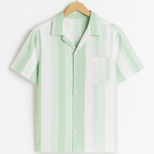 Green Stripe Revere Shirt