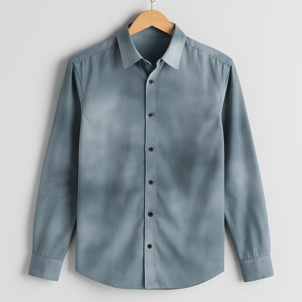 Grey Long Sleeve Printed Shirt