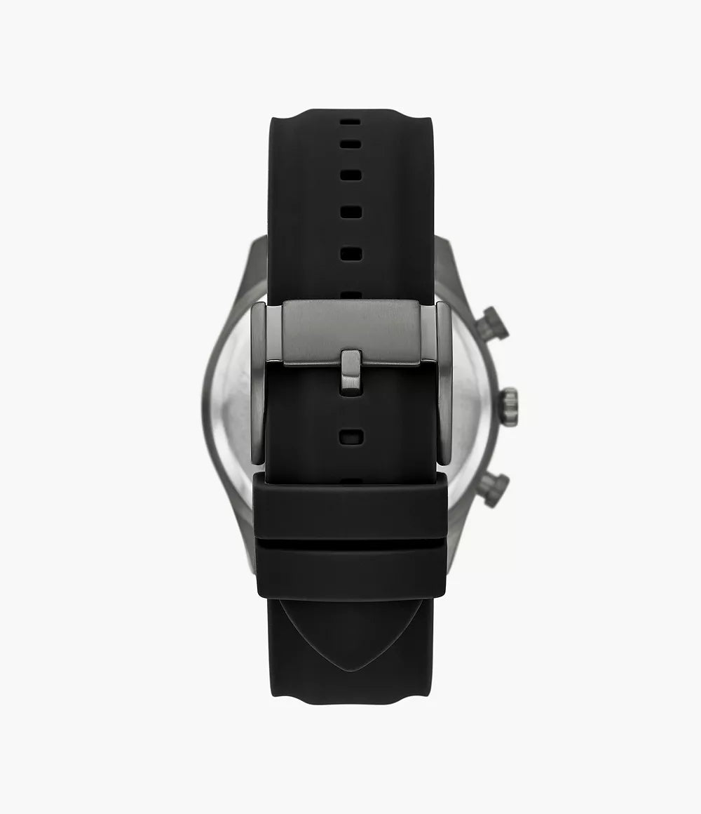 Fossil Black Silicone Band Watch