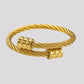2pc Gold Stainless Steel Band Set