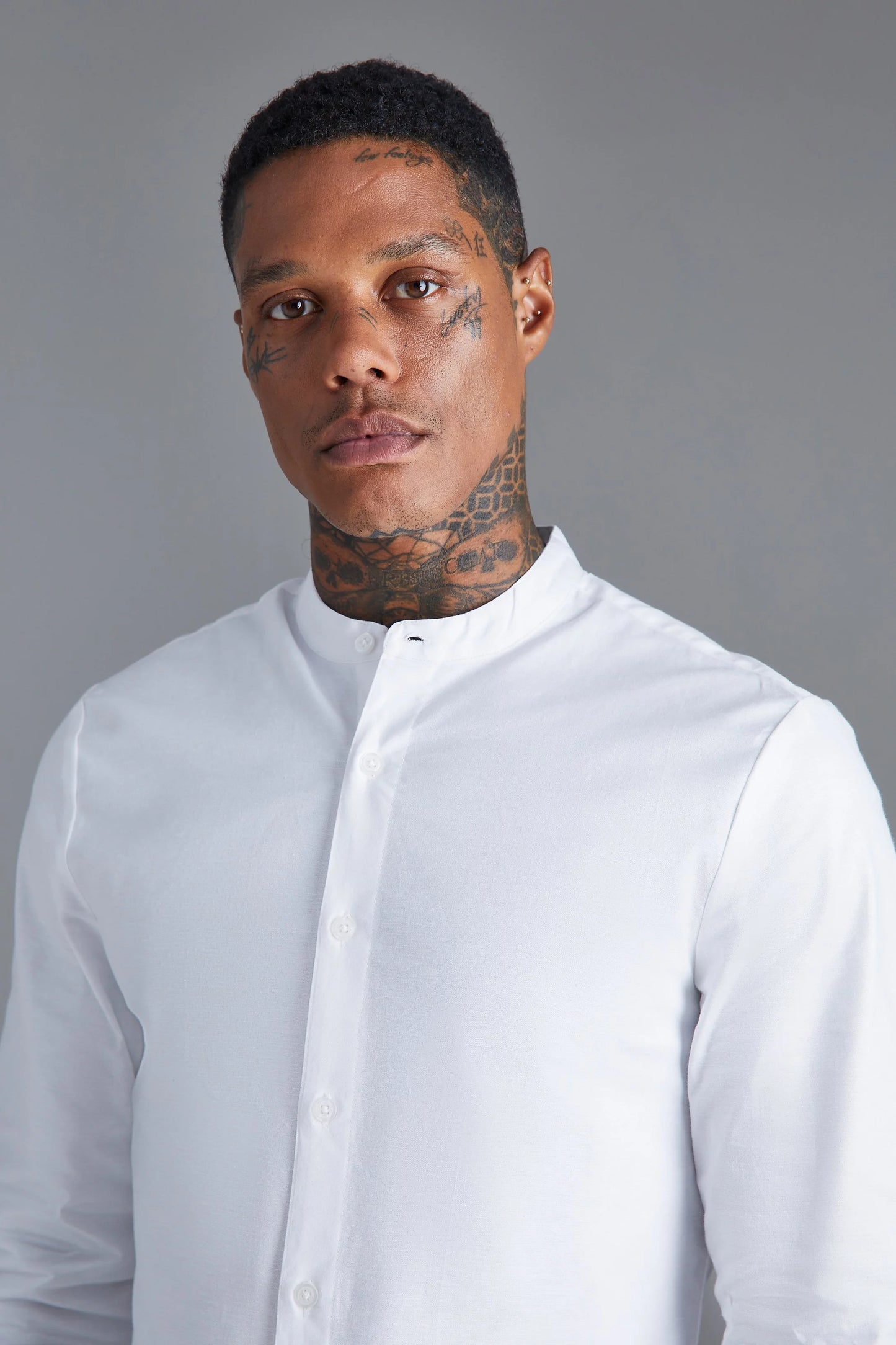 Long Sleeve Slim fit Grandad Shirt