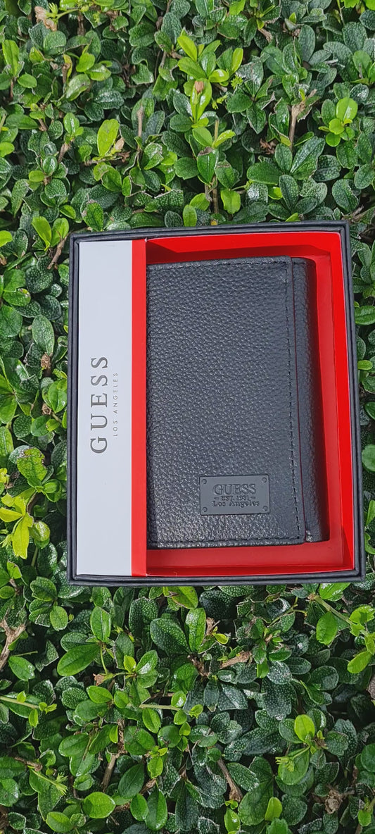 Guess Black Trifold Wallet
