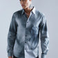 Grey Long Sleeve Printed Shirt
