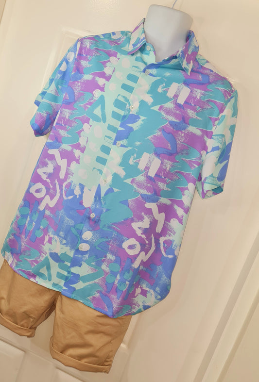 Relaxed Vintage Print Shirt