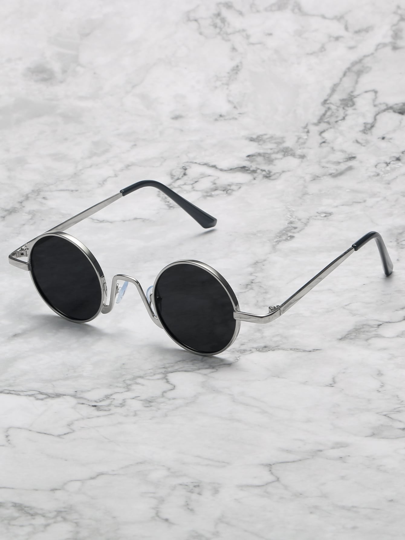 Silver Round frame Sunglasses